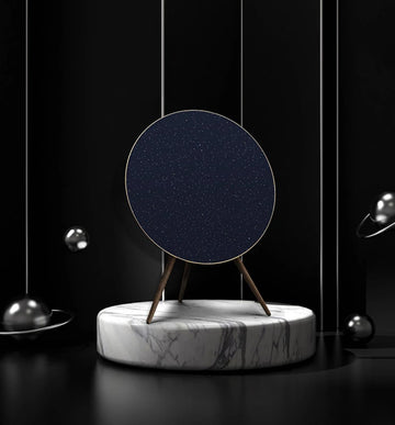 Bang & Olufsen Beoplay A9 4th Gen stardust blue front view in room